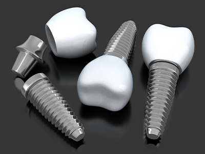 Various dental implant parts